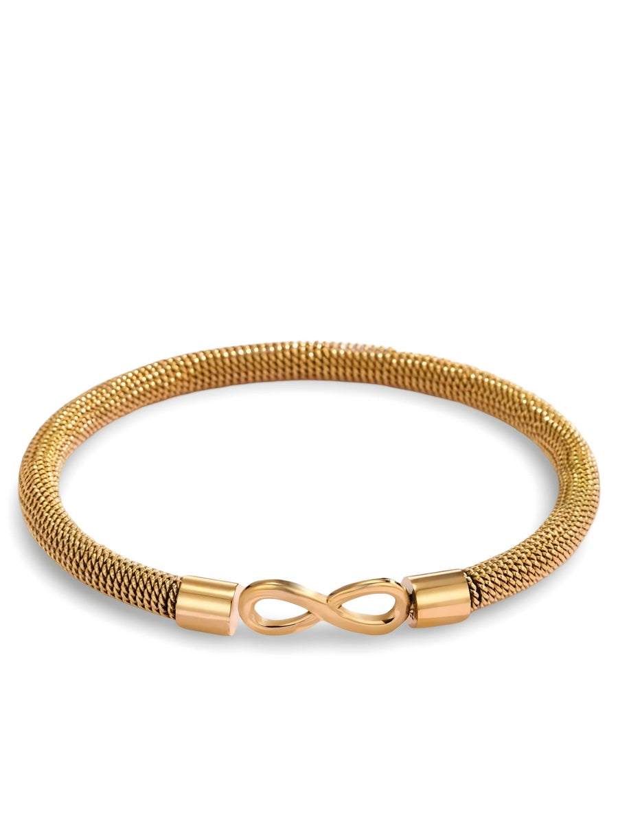 Infinity Steel Bracelet Gold