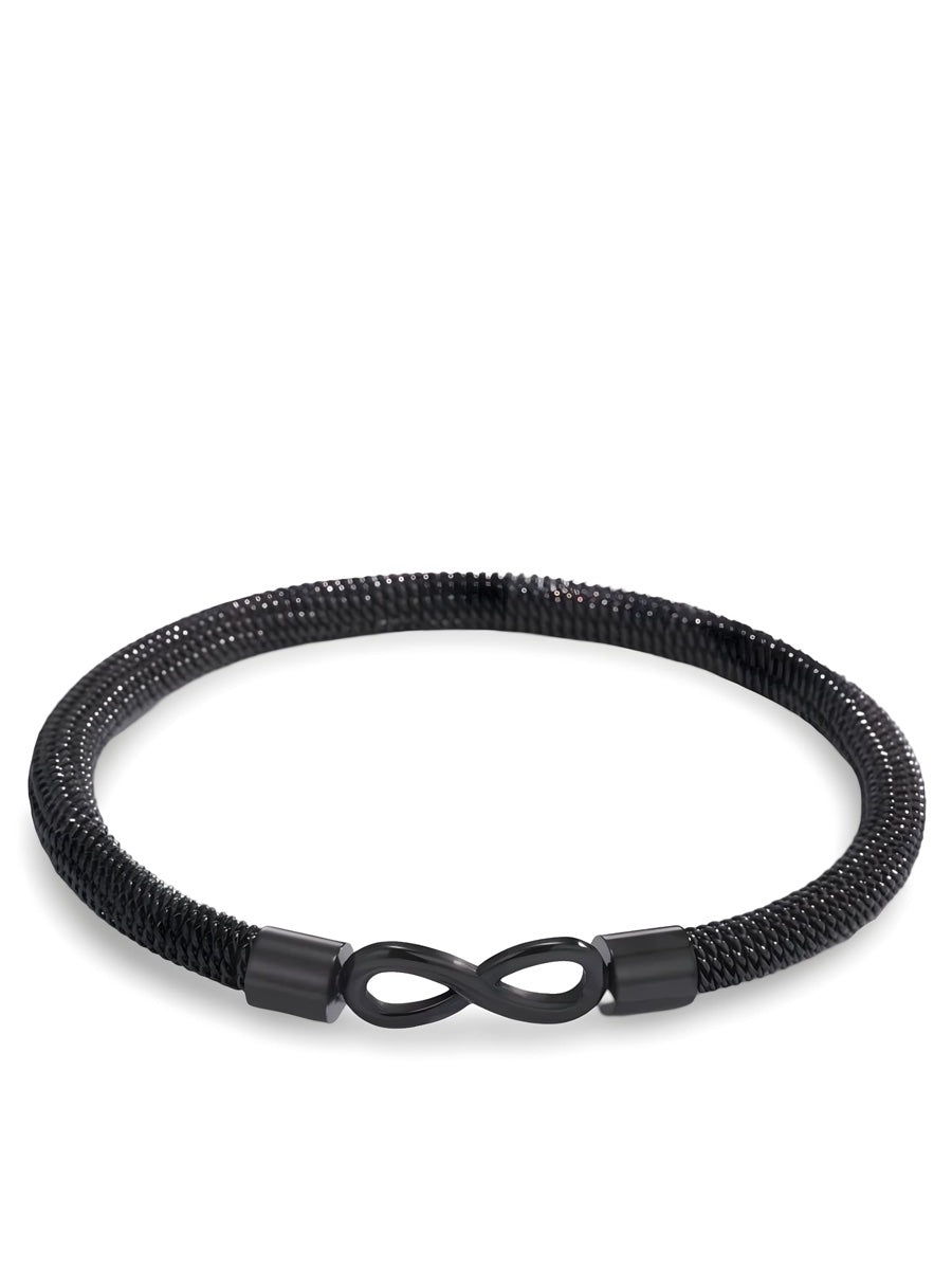 Infinity Steel Bracelet Black