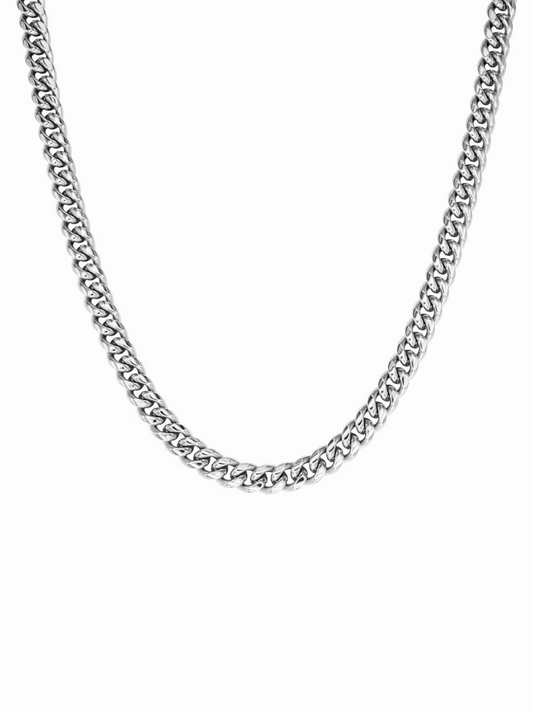 8mm Cuban Chain (Silver)