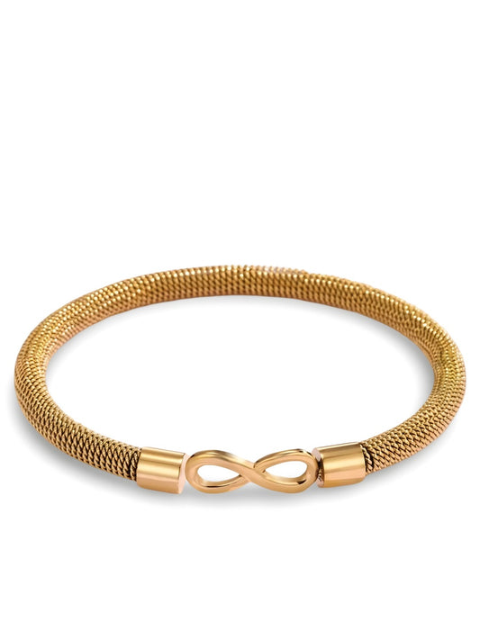 Infinity Steel Bracelet Gold